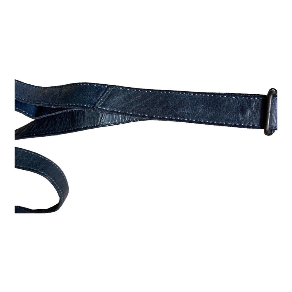 Gianni Conti Handbag Shoulder Crossbody Strap Navy 100% Leather Made Italy - Picture 12 of 15